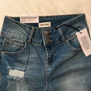Black Label super stylish high rise distressed jean size 9/28